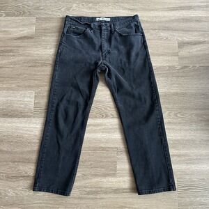 Lee Straight Leg Denim Jeans Black Men's 34X30